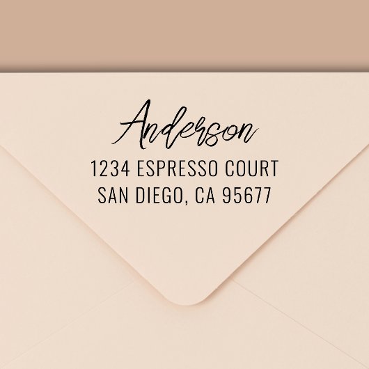 Minimale moderne Typografie Return Address Zelfinktende Stempel