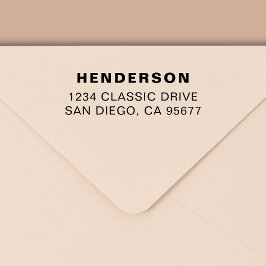 Minimale moderne Typografie Return Address Zelfinktende Stempel