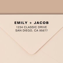 Minimale moderne Typografie Return Address