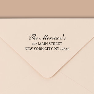Minimale moderne Typografie Return Address Zelfinktende Stempel