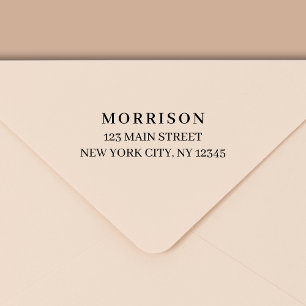 Minimale moderne Typografie Return Address Zelfinktende Stempel