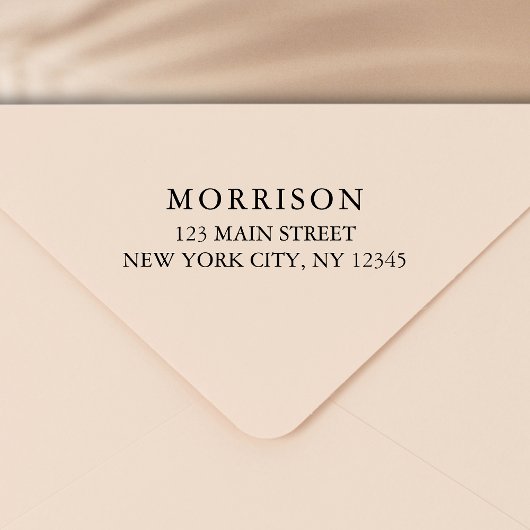 Minimale moderne Typografie Return Address Zelfinktende Stempel