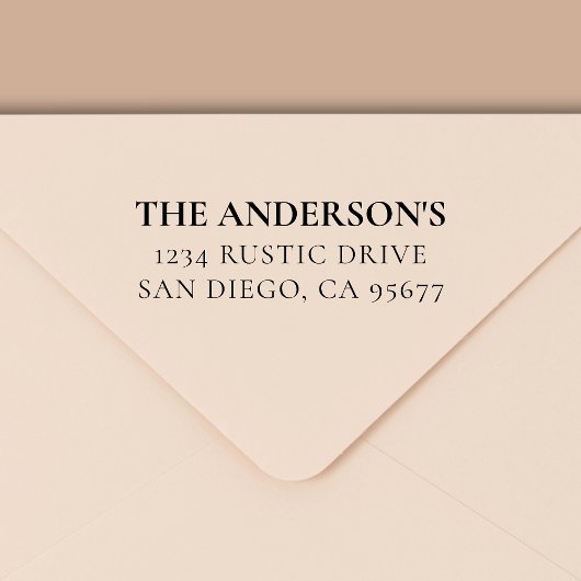 Minimale moderne Typografie Return Address Zelfinktende Stempel