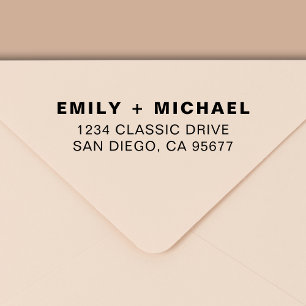 Minimale moderne Typografie Return Address Zelfinktende Stempel