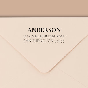 Minimale moderne Typografie Return Address Zelfinktende Stempel