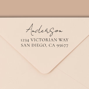 Minimale moderne Typografie Return Address Zelfinktende Stempel