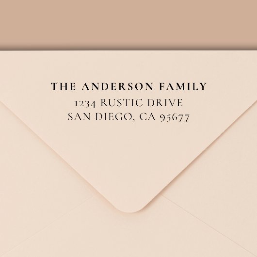 Minimale moderne Typografie Return Address Zelfinktende Stempel