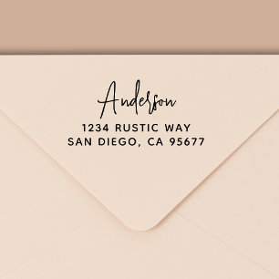 Minimale moderne Typografie Return Address Zelfinktende Stempel