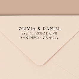 Minimale moderne Typografie Return Address Zelfinktende Stempel