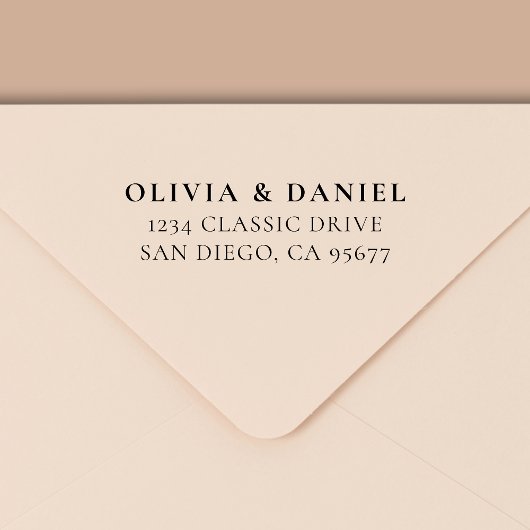 Minimale moderne Typografie Return Address Zelfinktende Stempel