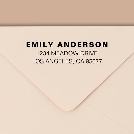 Minimale moderne Typografie Return Address Zelfinktende Stempel