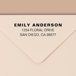 Minimale moderne Typografie Return Address Zelfinktende Stempel