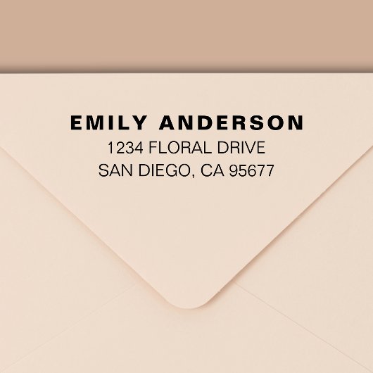 Minimale moderne Typografie Return Address Zelfinktende Stempel