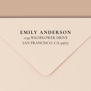 Minimale moderne Typografie Return Address Zelfinktende Stempel