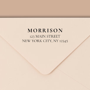 Minimale moderne Typografie Return Address Zelfinktende Stempel