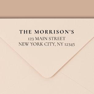 Minimale moderne Typografie Return Address Zelfinktende Stempel