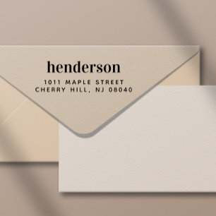 Minimale moderne Typografie Return Address Zelfinktende Stempel