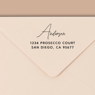 Minimale moderne Typografie Return Address Zelfinktende Stempel