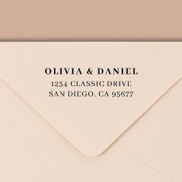 Minimale moderne Typografie Return Address Zelfinktende Stempel