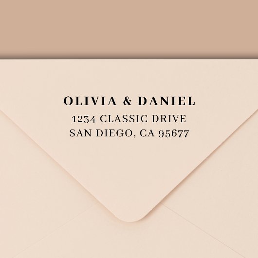 Minimale moderne Typografie Return Address Zelfinktende Stempel