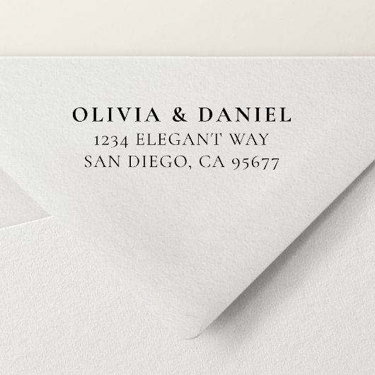 Minimale moderne Typografie Return Address Zelfinktende Stempel