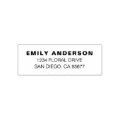 Minimale moderne Typografie Return Address Zelfinktende Stempel (Design)