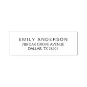 Minimale moderne Typografie Return Address Zelfinktende Stempel (Design)