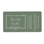 Minimale moderne typografie van olijfproducten etiket (Voorkant)