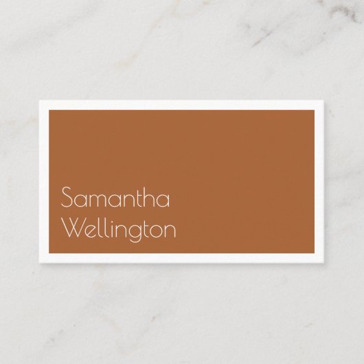 Minimale moderne Typografie voor Terracotta Visitekaartje (Voorkant)