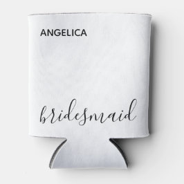 Minimale moderne Typografie Weddenschap Bridesmaid Blikjeskoeler