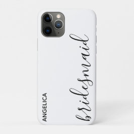 Minimale moderne Typografie Weddenschap Bridesmaid Case-Mate iPhone Case