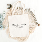 Minimale moderne Typografie Weddenschap Bridesmaid Tote Bag