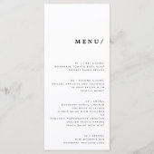 Minimale moderne Typografie Weddenschap Monogram K Menu (Voorkant)