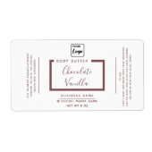 Minimale moderne typografie wit logo l etiket (Voorkant)