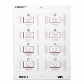 Minimale moderne typografie wit logo l etiket (Full Sheet)