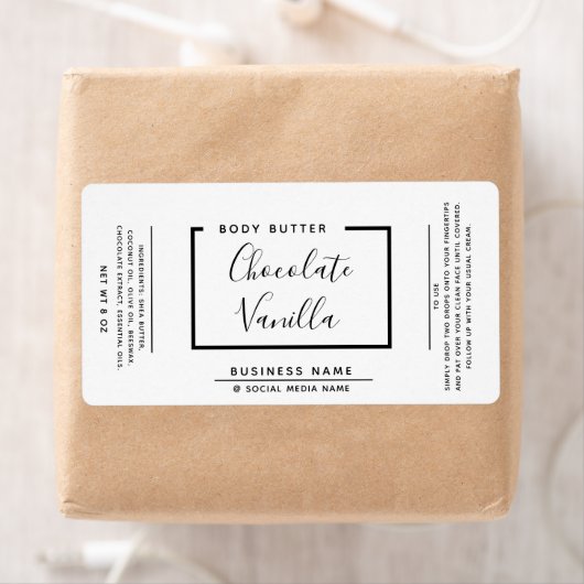 Minimale moderne typografie, wit product label (Insitu)