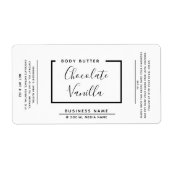 Minimale moderne typografie, wit product label (Voorkant)