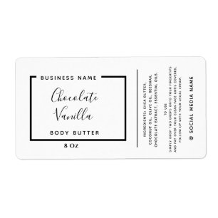Minimale moderne typografie, wit product label