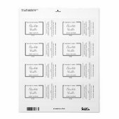 Minimale moderne typografie, wit product label (Full Sheet)