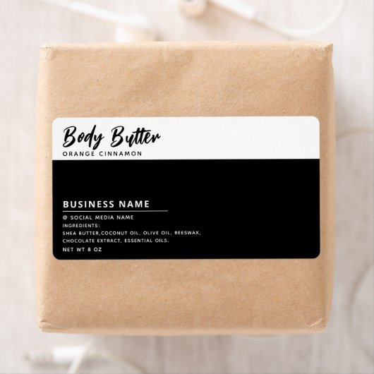 Minimale moderne typografie wit zwart label (Insitu)