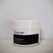 Minimale moderne typografie wit zwart label