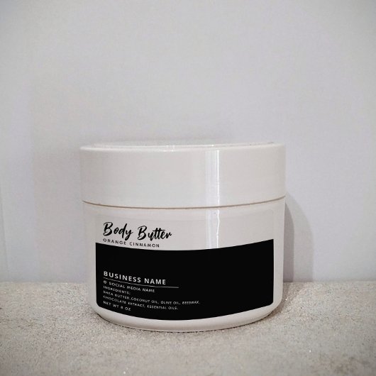 Minimale moderne typografie wit zwart label