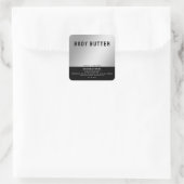 Minimale moderne typografie zilver zwart label (Tas)