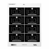 Minimale moderne typografie zwart logo l etiket (Full Sheet)