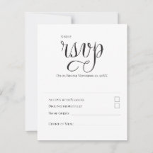 Minimale moderne typografie Zwart-wit bruiloft