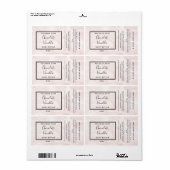 Minimale moderne typografische marmer etiket (Full Sheet)