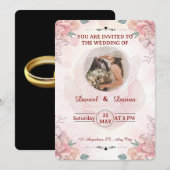 Minimale moderne uitnodiging tot huwelijk (Voorkant / Achterkant)