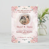 Minimale moderne uitnodiging tot huwelijk (Staand voorkant)