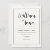 Minimale moderne uitnodiging tot huwelijk (Voorkant)