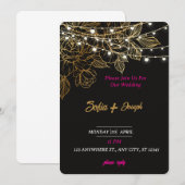 Minimale moderne uitnodiging tot huwelijk (Voorkant / Achterkant)